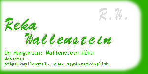 reka wallenstein business card